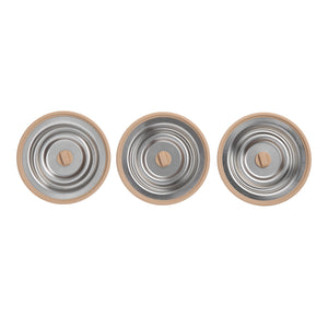 Juego de tres recipientes altos de vidrio Luvele para almacenar al vacío (800 ml)