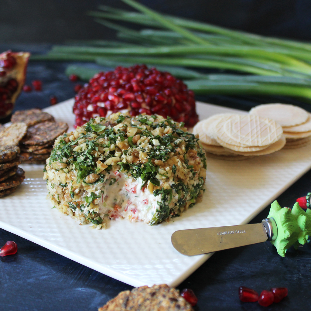 Festive probiotic yoghurt cheese domes