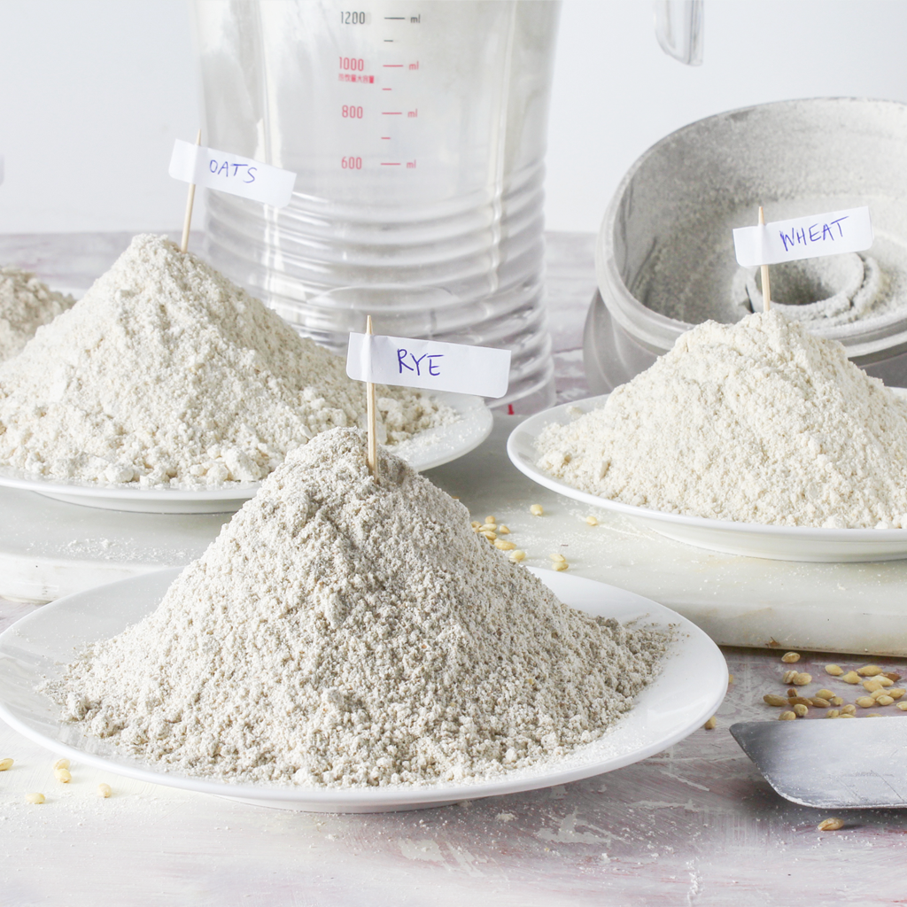 Grinding whole-grains into flour with a blender is easy