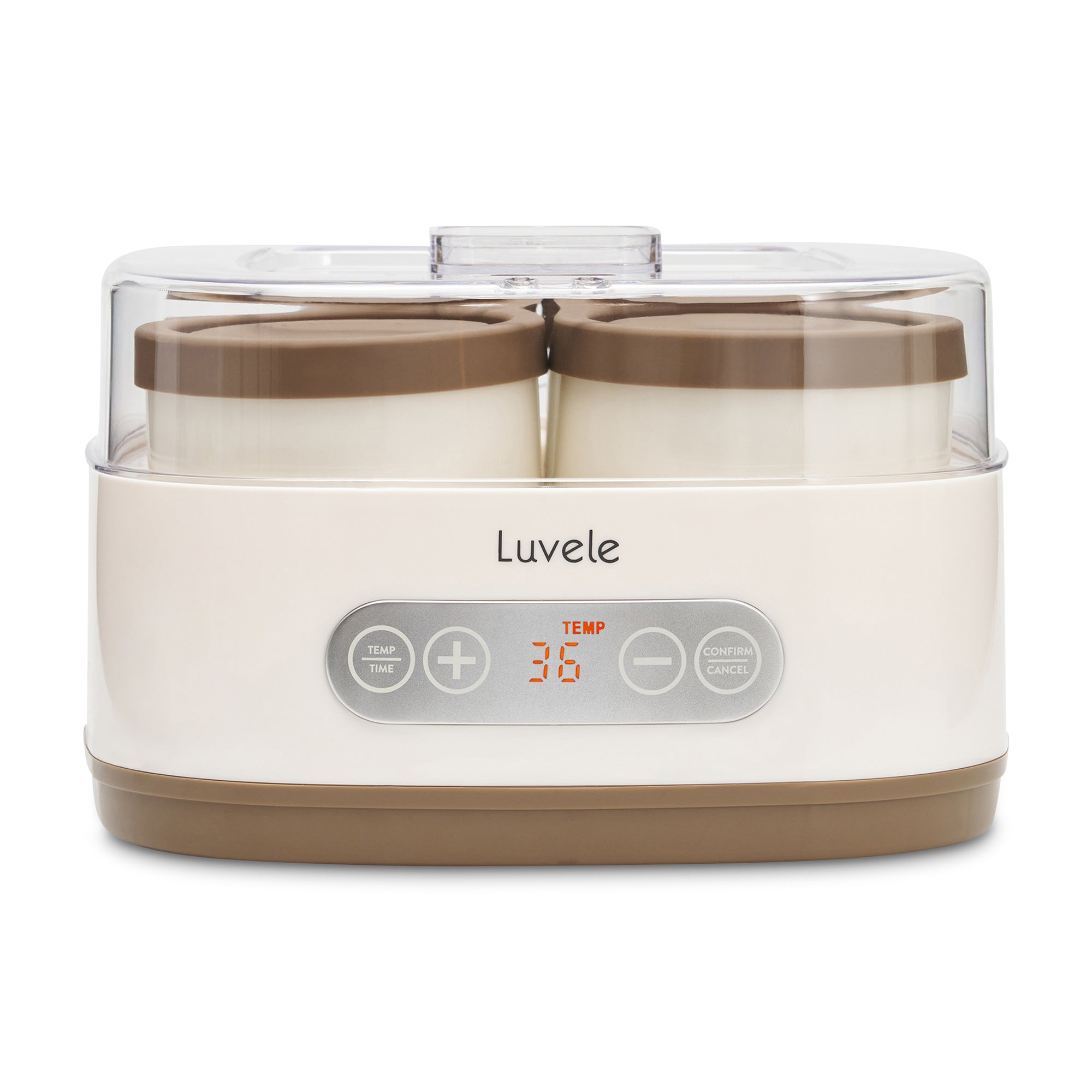 Yogurtera Luvele Pure | 4 Tarros de cerámica 400 ml DIETAS SCD y GAPS | Capacidad total: 1.5 L