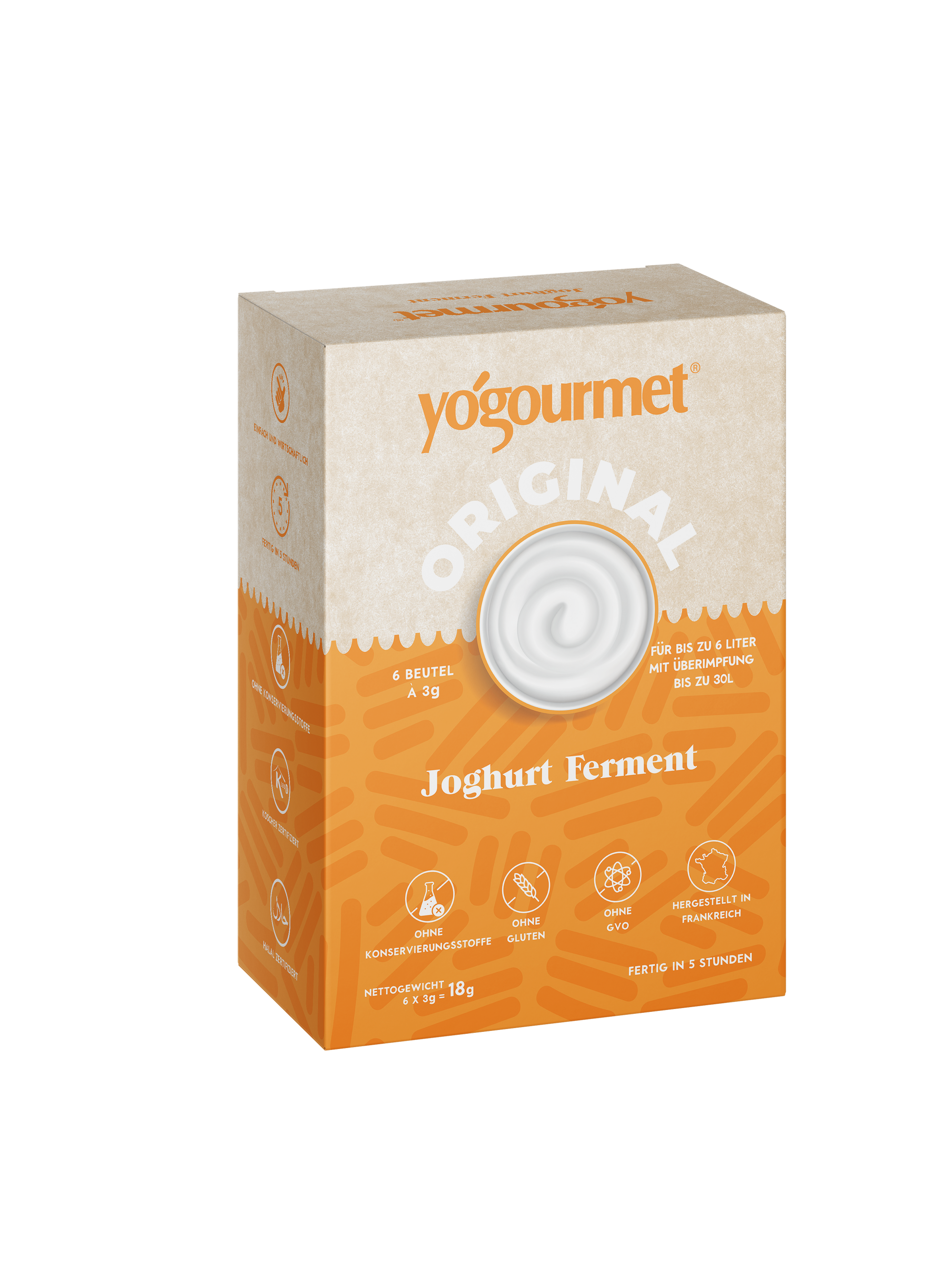 Cultivo iniciador tradicional Yogourmet, adecuado para dietas SCD | Pack de tres | 18 sobres de 3 g