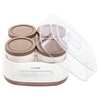 Yogurtera Luvele Pure | 4 Tarros de cerámica 400 ml DIETAS SCD y GAPS | Capacidad total: 1.5 L