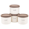 4 Tarros de cerámica Luvele de 400 ml para yogur | Compatibles con yogurtera Pure