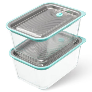 Set de recipientes de vacío Luvele Fresh | Set de tres piezas de 1,3 l